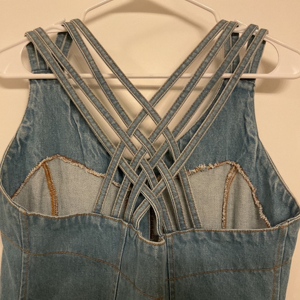 Vintage 90’s World Ciclon Service Denim Dress - Picture 6 of 6